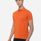 Burnt Orange Solid Slim Fit Polo T-Shirt | Greenfibre