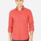 Spice Red Solid Slim Fit Semi Casual Shirt | Greenfibre