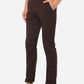 Coffee Brown Solid Super Slim Fit Casual Trouser | Greenfibre