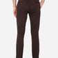 Coffee Brown Solid Super Slim Fit Casual Trouser | Greenfibre