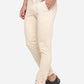 Beige Solid Neo Fit Casual Trouser | Greenfibre