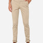 Cream Solid Super Slim Fit Casual Trouser | Greenfibre