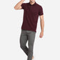 Grey Solid Slim Fit Casual Trouser | Greenfibre