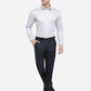 Light Grey Printed Slim Fit Formal Shirt | Greenfibre