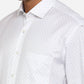 White & Sky Blue Printed Regular Fit Formal Shirt | Greenfibre