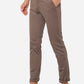 Brown Solid Super Slim Fit Casual Trouser | Greenfibre