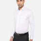 White & Blue Printed Slim Fit Formal Shirt | Greenfibre