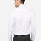 White & Blue Printed Slim Fit Formal Shirt | Greenfibre