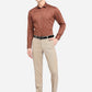 Brown Printed Slim Fit Formal Shirt | Greenfibre