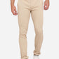 Light Khaki Solid Super Slim Fit Casual Trouser | Greenfibre