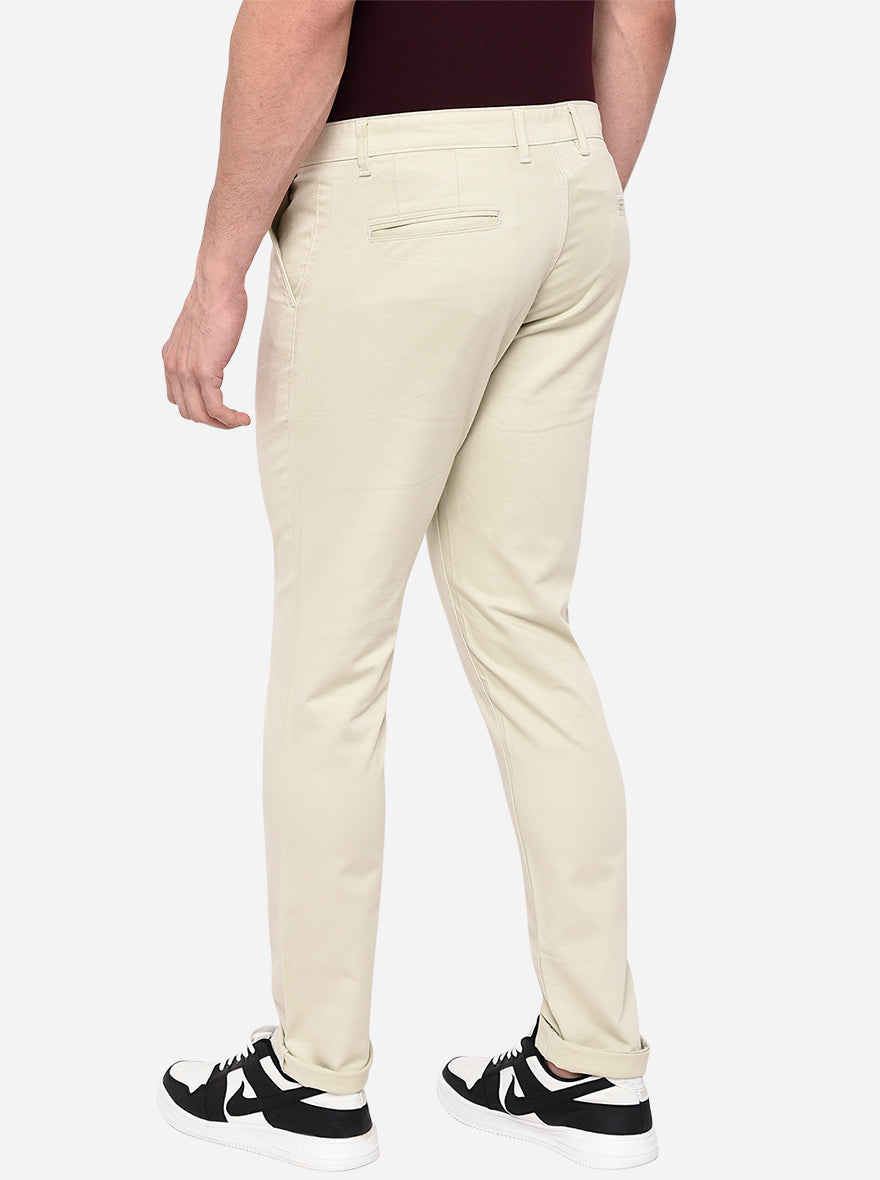 Camel Solid Neo Fit Casual Trouser | Greenfibre