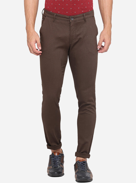 Olive Dobby Neo Fit Casual Trouser | Greenfibre