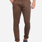 Brown Solid Neo Fit Casual Trouser | Greenfibre