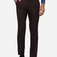 Dark Brown Solid Slim Fit Formal Trouser | Greenfibre