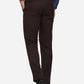 Dark Brown Solid Slim Fit Formal Trouser | Greenfibre