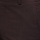 Dark Brown Solid Slim Fit Formal Trouser | Greenfibre