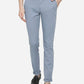 Steel Blue Solid Super Slim Fit Casual Trouser | Greenfibre