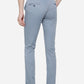 Steel Blue Solid Super Slim Fit Casual Trouser | Greenfibre