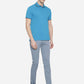 Steel Blue Solid Super Slim Fit Casual Trouser | Greenfibre