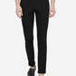 Black Solid Super Slim Fit Casual Trouser | Greenfibre