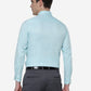 Light Blue Printed Slim Fit Formal Shirt | Greenfibre