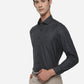 Black Striped Regular Fit Formal Shirt | Greenfibre