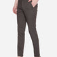 Brown Solid Neo Fit Casual Trouser | Greenfibre