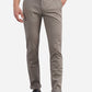 Stone Grey Solid Super Slim Fit Casual Trouser | Greenfibre