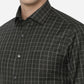 Black & White Checked Slim Fit Formal Shirt | Greenfibre