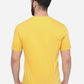 Golden Yellow Printed Slim Fit T-Shirt | Greenfibre