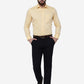 Yellow Printed Slim Fit Formal Shirt | Greenfibre