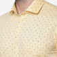 Yellow Printed Slim Fit Formal Shirt | Greenfibre