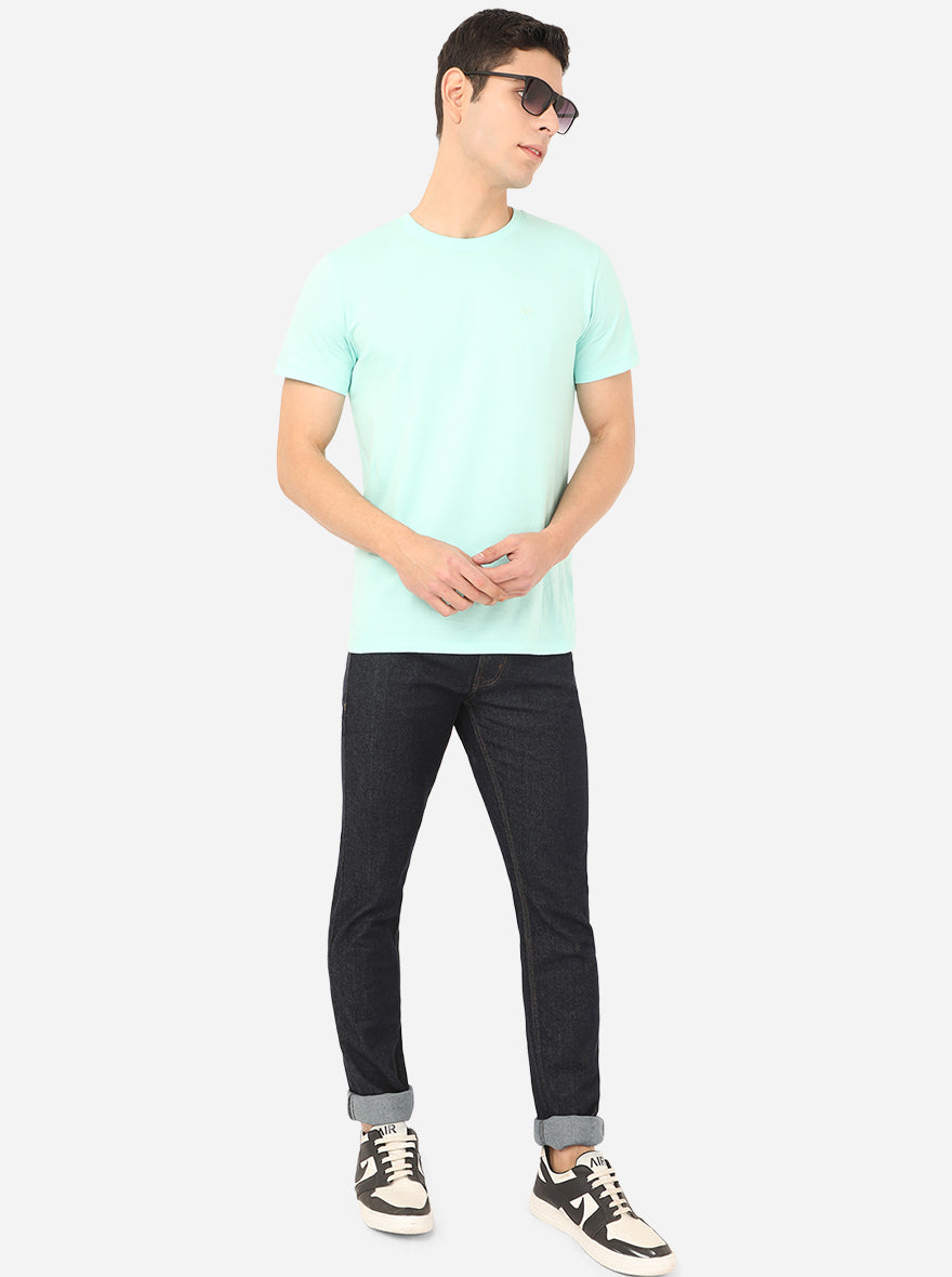 Raw Blue Solid Narrow Fit Jeans | Greenfibre