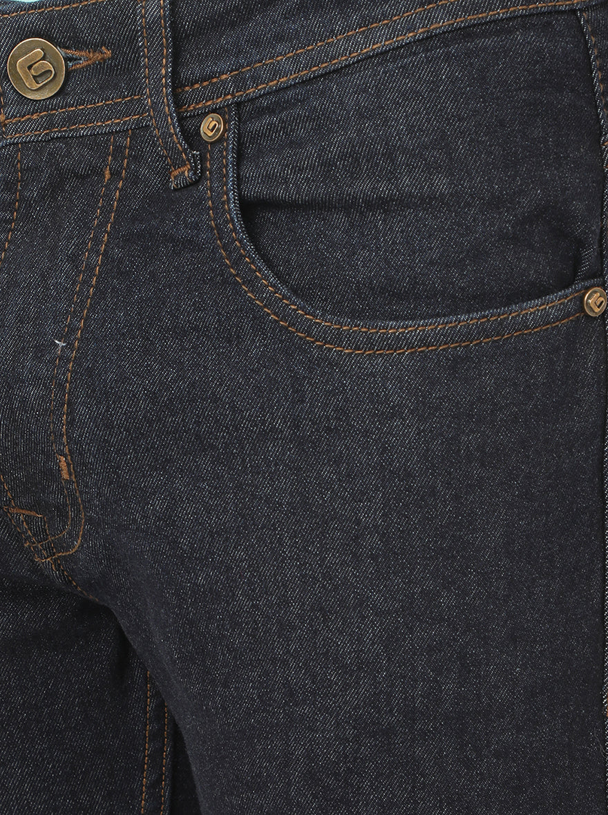 Raw Blue Solid Narrow Fit Jeans | Greenfibre