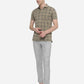 Light Grey Solid Neo Fit Casual Trouser | Greenfibre