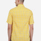 Yellow Checked Smart Fit Semi Casual Shirt | Greenfibre