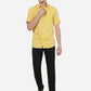 Yellow Checked Smart Fit Semi Casual Shirt | Greenfibre