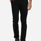 Black Solid Super Slim Fit Casual Trouser | Greenfibre