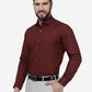 Maroon Printed Slim Fit Formal Shirt | Greenfibre