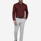 Maroon Printed Slim Fit Formal Shirt | Greenfibre