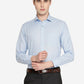 Sky Blue Printed Slim Fit Formal Shirt | Greenfibre