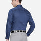 Navy Blue Solid Slim Fit Party Wear Shirt | Greenfibre