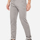 Light Grey Washed Slim Fit Casual Trouser | Greenfibre