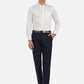Navy Solid Slim Fit Formal Trouser | Greenfibre
