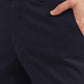 Navy Solid Slim Fit Formal Trouser | Greenfibre