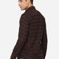 Coffee Brown Printed Slim Fit Casual Shirt | Greenfibre