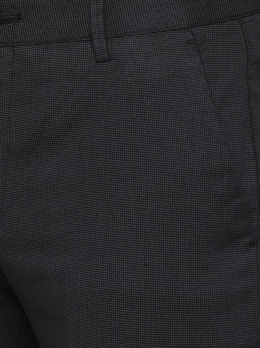 Black Washed Super Slim Fit Casual Trouser | Greenfibre