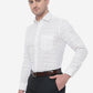 White & Brown Printed Slim Fit Formal Shirt | Greenfibre