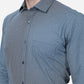 Blue Printed Slim Fit Formal Shirt | Greenfibre