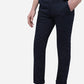 Navy Blue Solid Super Slim Fit Casual Trouser | Greenfibre